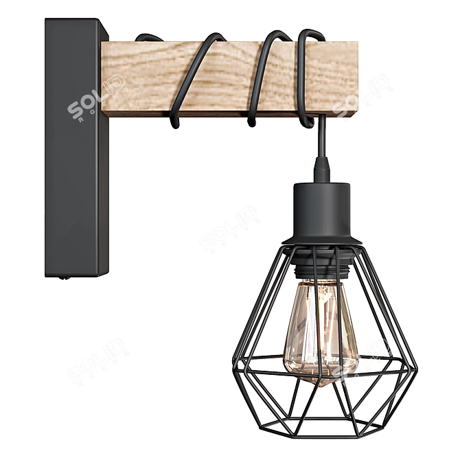 Eglo Townshend 5 Pendant Light 3D model image 2