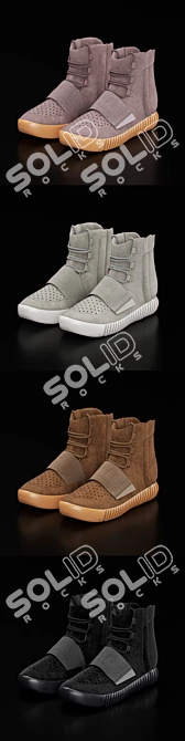 Designer Suede Comfort: YEEZY BOOST 750 3D model image 4