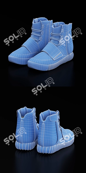 Designer Suede Comfort: YEEZY BOOST 750 3D model image 5