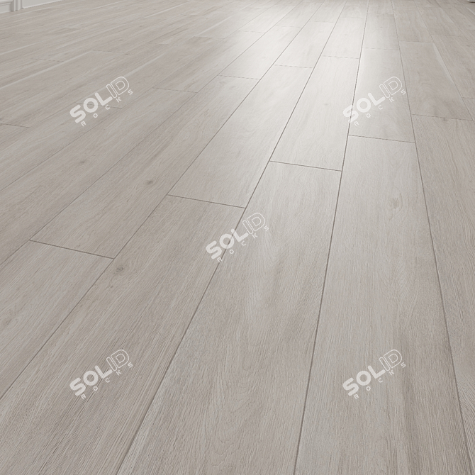 Madrid White Wood Texture Floor Tile 3D model image 1