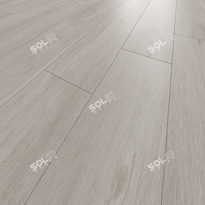 Madrid White Wood Texture Floor Tile 3D model image 4