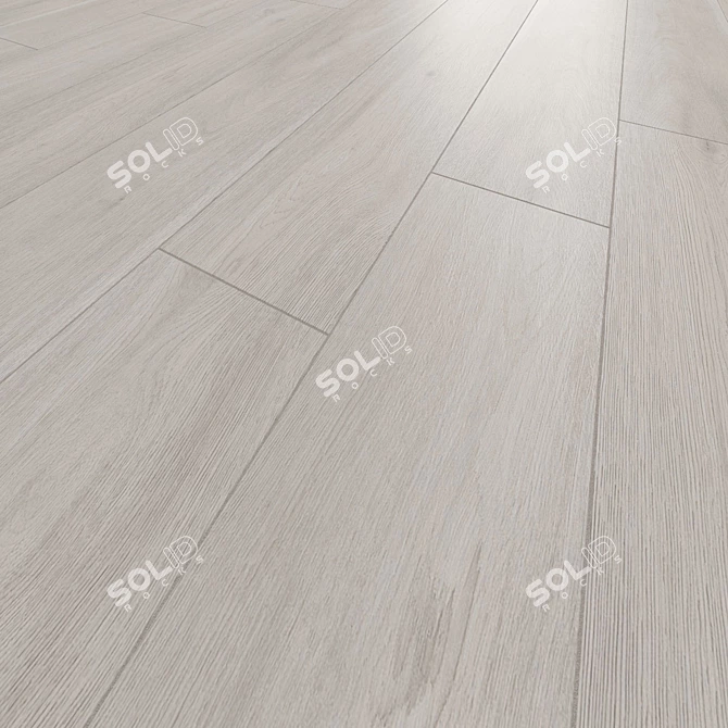 Madrid White Wood Texture Floor Tile 3D model image 8