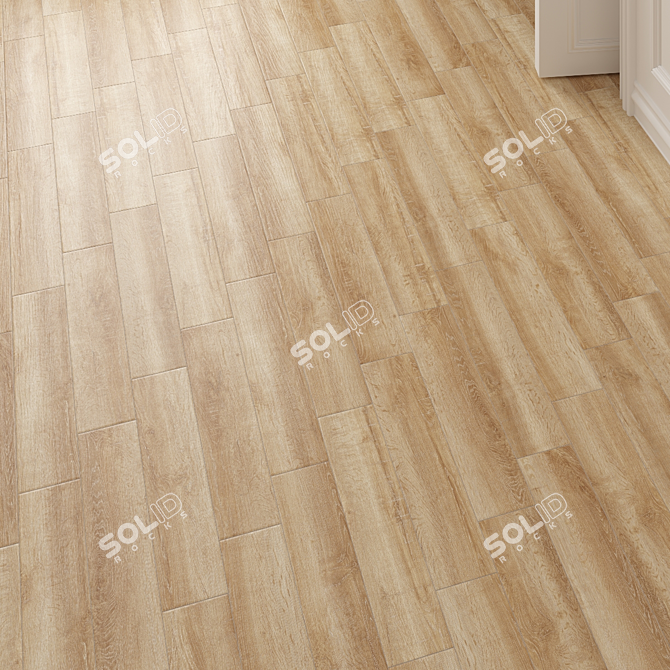 Sonoma Beige Wood Texture Floor Tile 3D model image 2