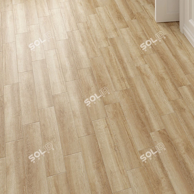 Sonoma Beige Wood Texture Floor Tile 3D model image 5