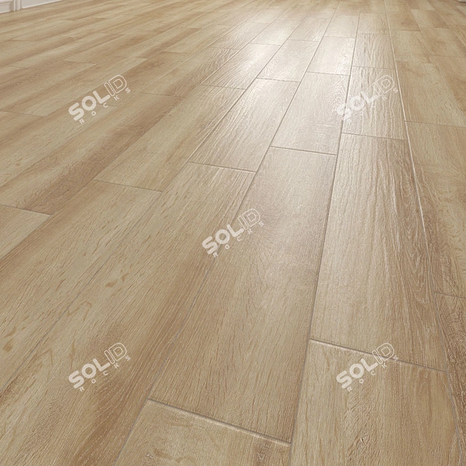 Sonoma Beige Wood Texture Floor Tile 3D model image 8