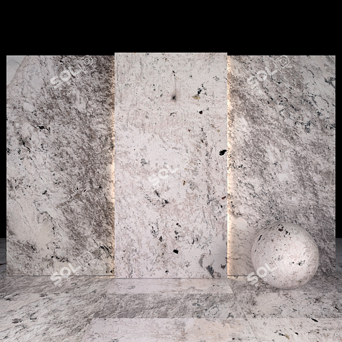 Elegant Denali Quartzite Slabs 3D model image 2