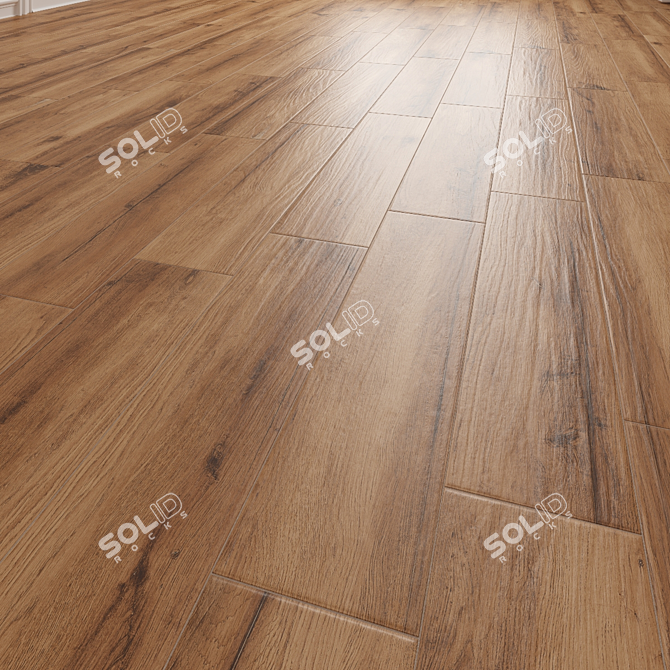 Kraftgold Beige Wood Floor Tile 3D model image 1