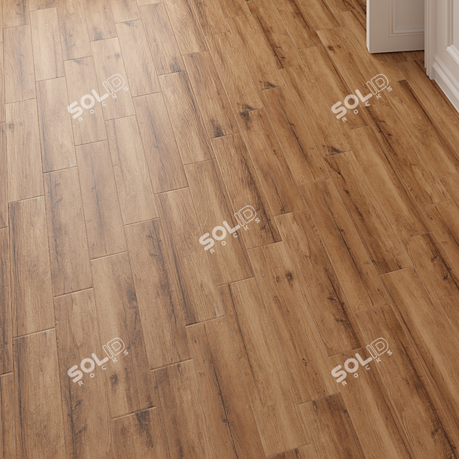 Kraftgold Beige Wood Floor Tile 3D model image 2