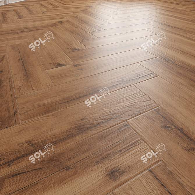 Kraftgold Beige Wood Floor Tile 3D model image 3