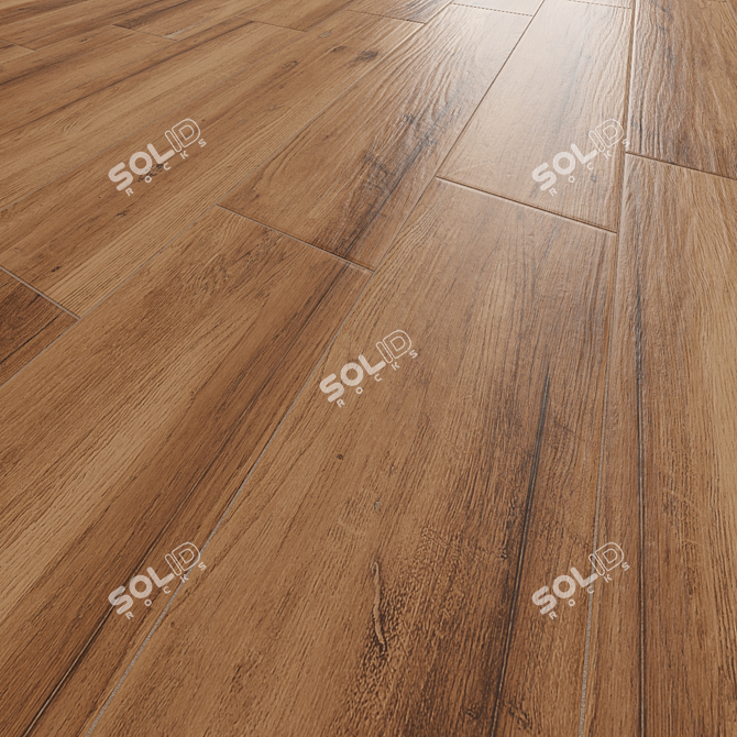 Kraftgold Beige Wood Floor Tile 3D model image 4