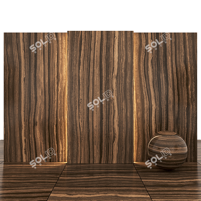 Suite Brown Marble: 12 Texture Slabs & Tiles 3D model image 1