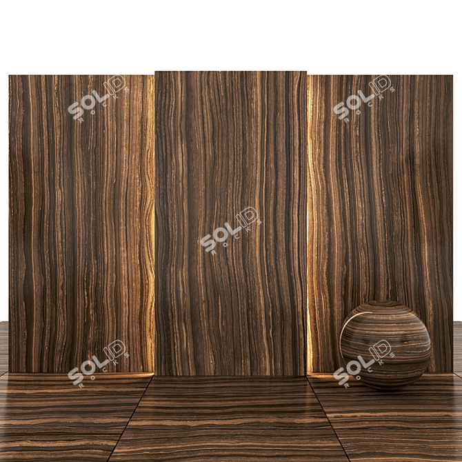 Suite Brown Marble: 12 Texture Slabs & Tiles 3D model image 3