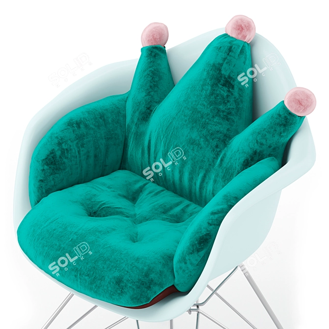 Vitra DAR Chair: Elegant Design with Xiang Y Integrated Cushion 3D model image 2