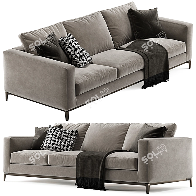 Elegant Minotti Andersen Sofa: Perfect Blend of Style and Comfort 3D model image 1