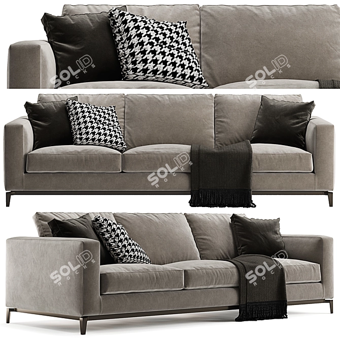 Elegant Minotti Andersen Sofa: Perfect Blend of Style and Comfort 3D model image 2