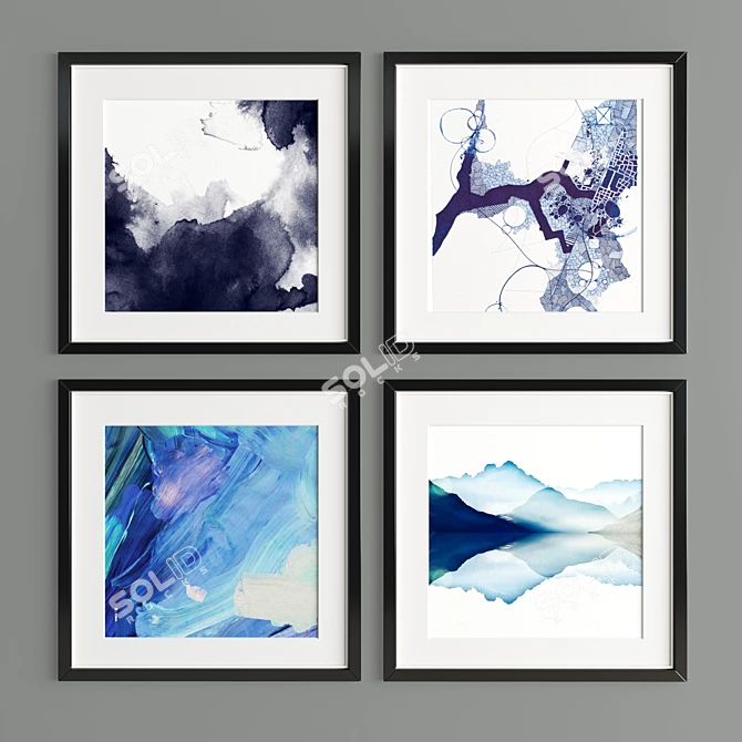 Elegant Art Frame Collection 3D model image 2