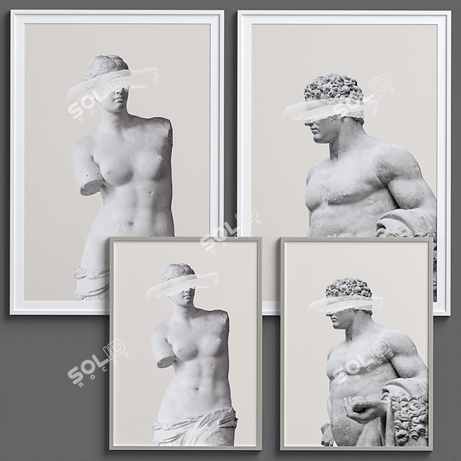 Greek Mythology Wall Art Set: Framed Print P-312 3D model image 2
