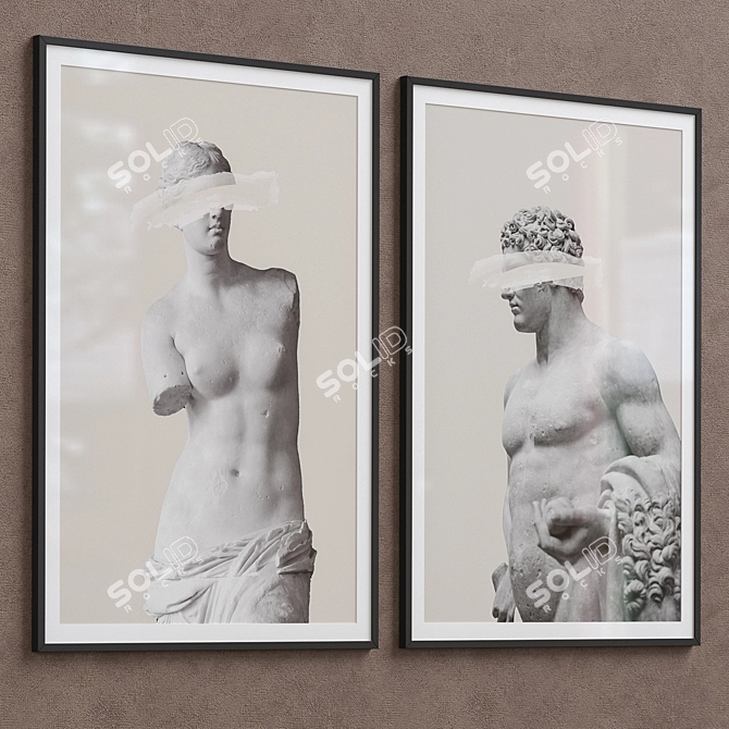 Greek Mythology Wall Art Set: Framed Print P-312 3D model image 3