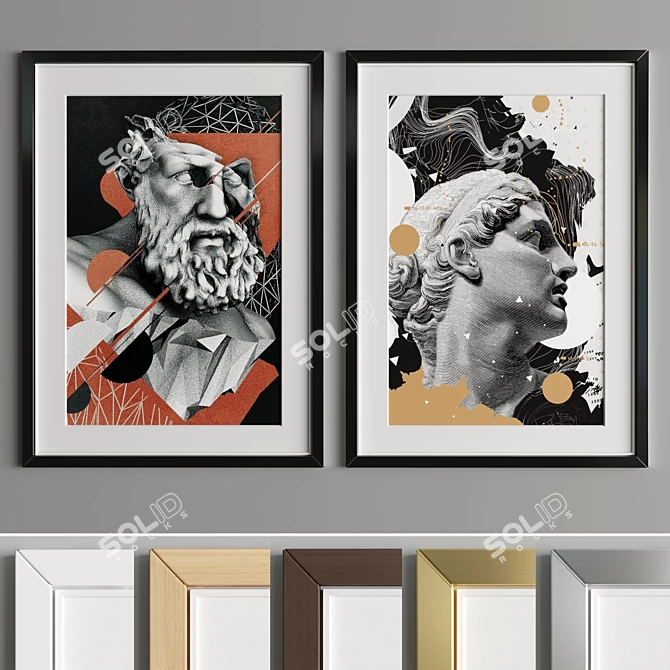 Elegant Art Frame A33 - 2 Styles 3D model image 4