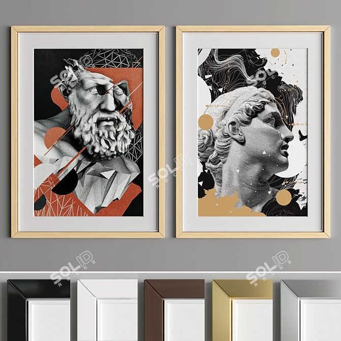 Elegant Art Frame A33 - 2 Styles 3D model image 5