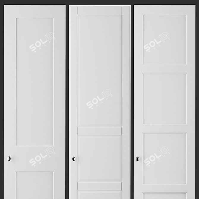 Ikea PAX Corner Wardrobe C - Versatile Storage Solution 3D model image 5