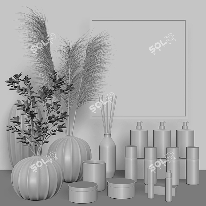 3D Bathroom Decor Set: High-quality Models & Textures 3D model image 4