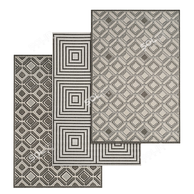 Luxury Carpet Set | High-Quality Textures 3D model image 1