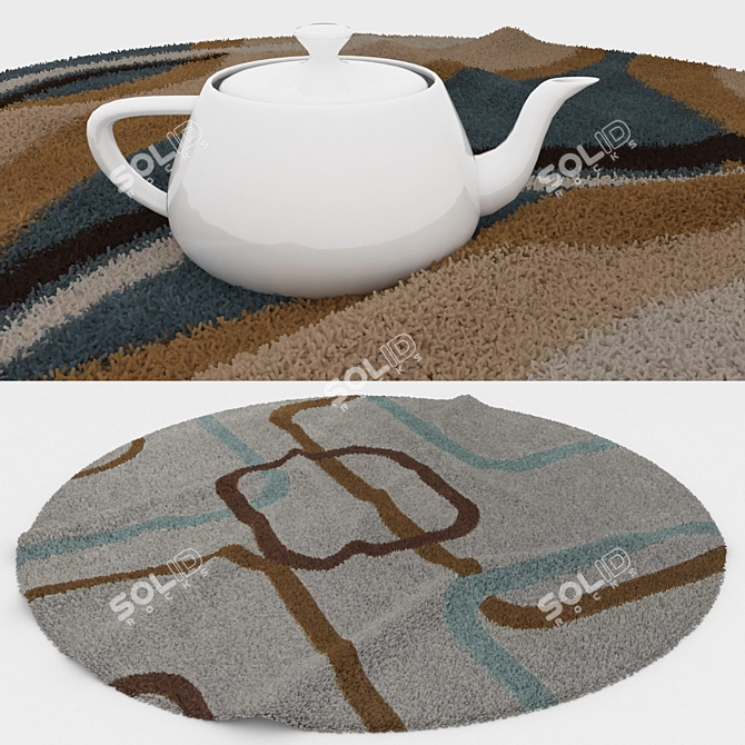 Round Carpets Set: Versatile and Realistic 3D model image 3