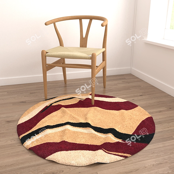 Round Carpets Set: Versatile and Realistic 3D model image 4