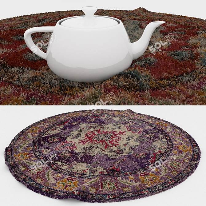 Versatile Round Carpet Set 209 3D model image 3