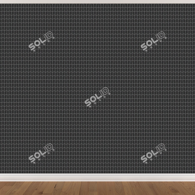 Seamless Wallpaper Set in 3 Colors 3D model image 2