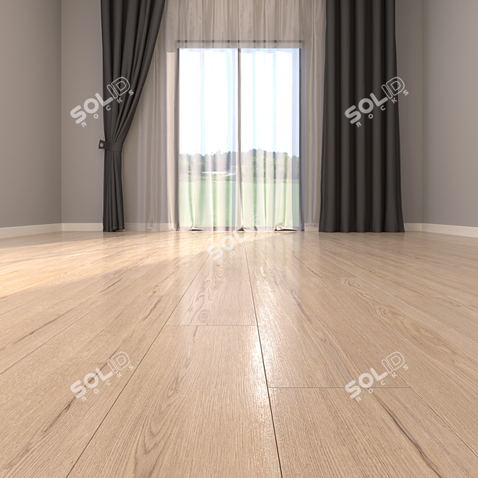 Elegant Almond Parquet 20x120 3D model image 2