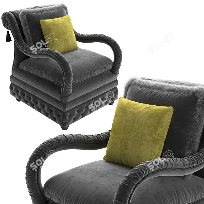 Luxury Armchair: ZANABONI Caterina 3D model image 2