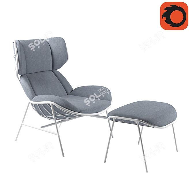 Varaschin Arm Chair: Stylish and Comfortable Seating 3D model image 1