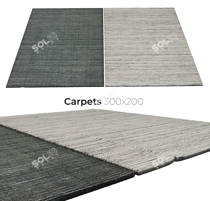 Premium Velvet Carpets 3D model image 1