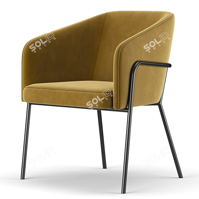 Milla Dining Chair: Elegant and Comfortable 3D model image 4