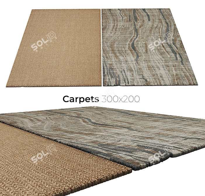  Stylish and Durable Carpets 3D model image 1