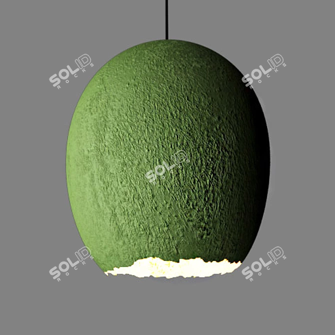 Recycled Paper Pendant Lamp 3D model image 1