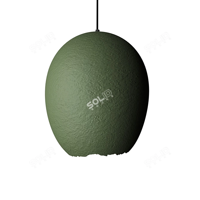 Recycled Paper Pendant Lamp 3D model image 2