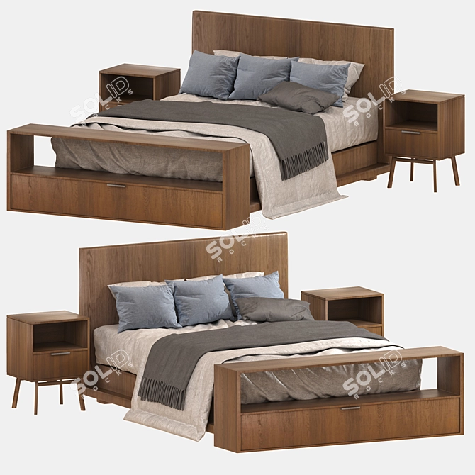 Corona Render v5 Bed 07 3D model image 1