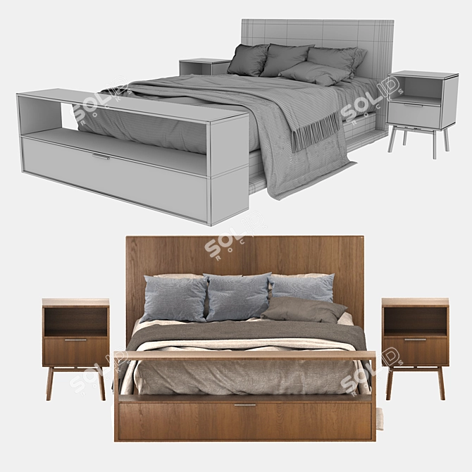 Corona Render v5 Bed 07 3D model image 2