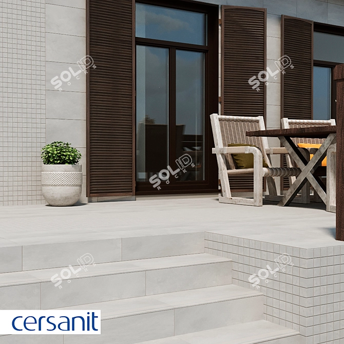 Cersanit Townhouse Mosaic: Light Gray Elegance 3D model image 3