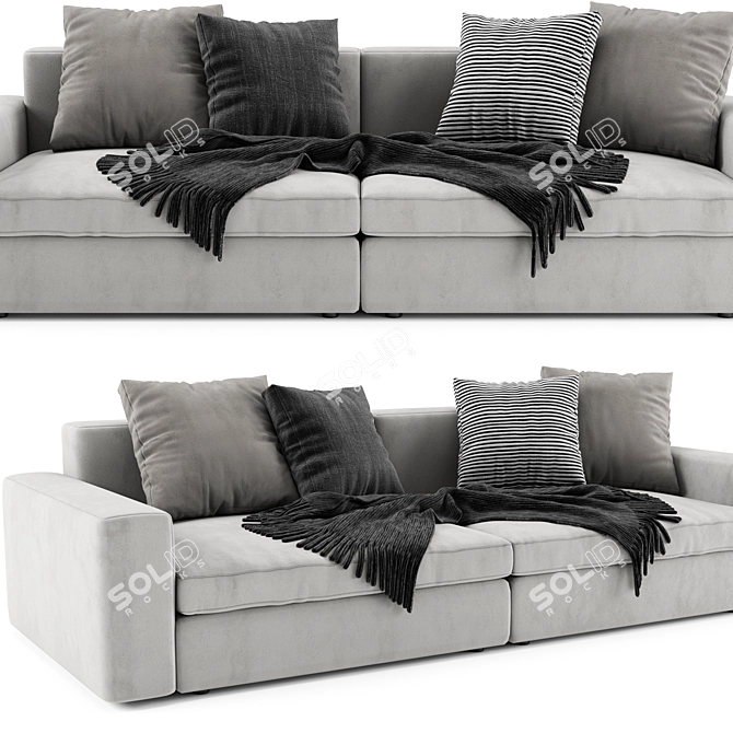 Poliform Dune Modern Designer Sofa 3D model image 2