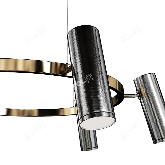 Elegant Eurosvet Spacer Chandelier 3D model image 2