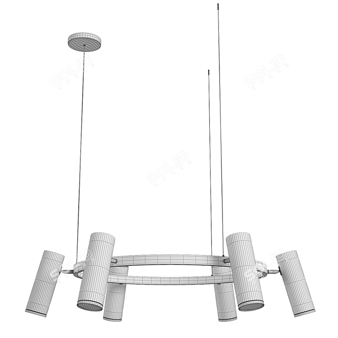 Elegant Eurosvet Spacer Chandelier 3D model image 3