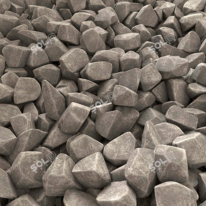 Crumbly Decorative Gravel N1 3D model image 4