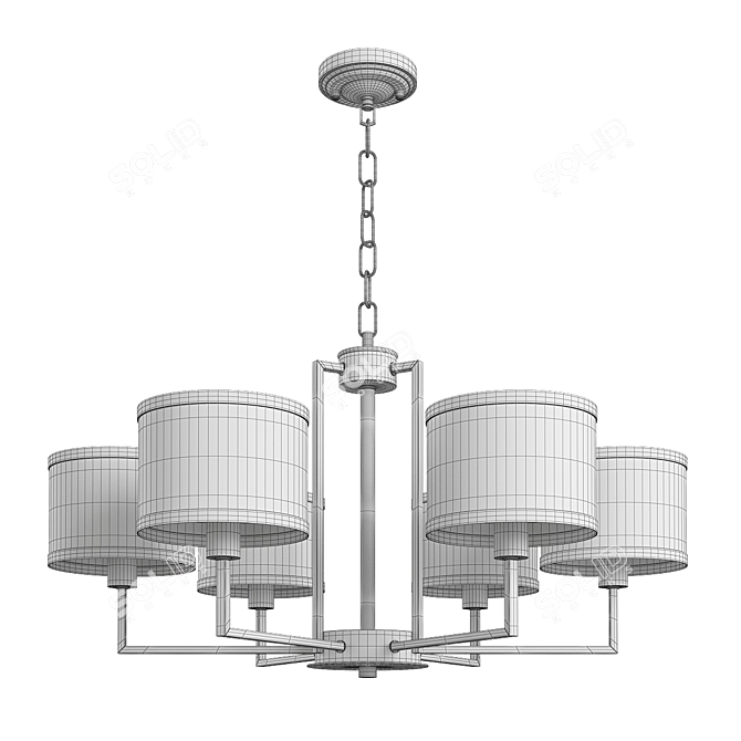 Elegant Bonbon Chandelier 3D model image 2