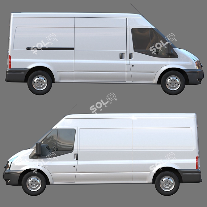 Versatile Commercial Van: Ford Transit 2006-2014 3D model image 4