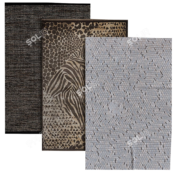 Multidesign Rugs: 3D Carpets in OBJ Format 3D model image 1