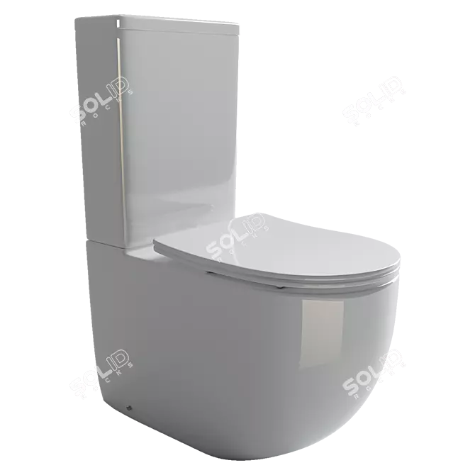 Metropol Barrel WC by Ceramica Nova - CN4001 3D model image 1